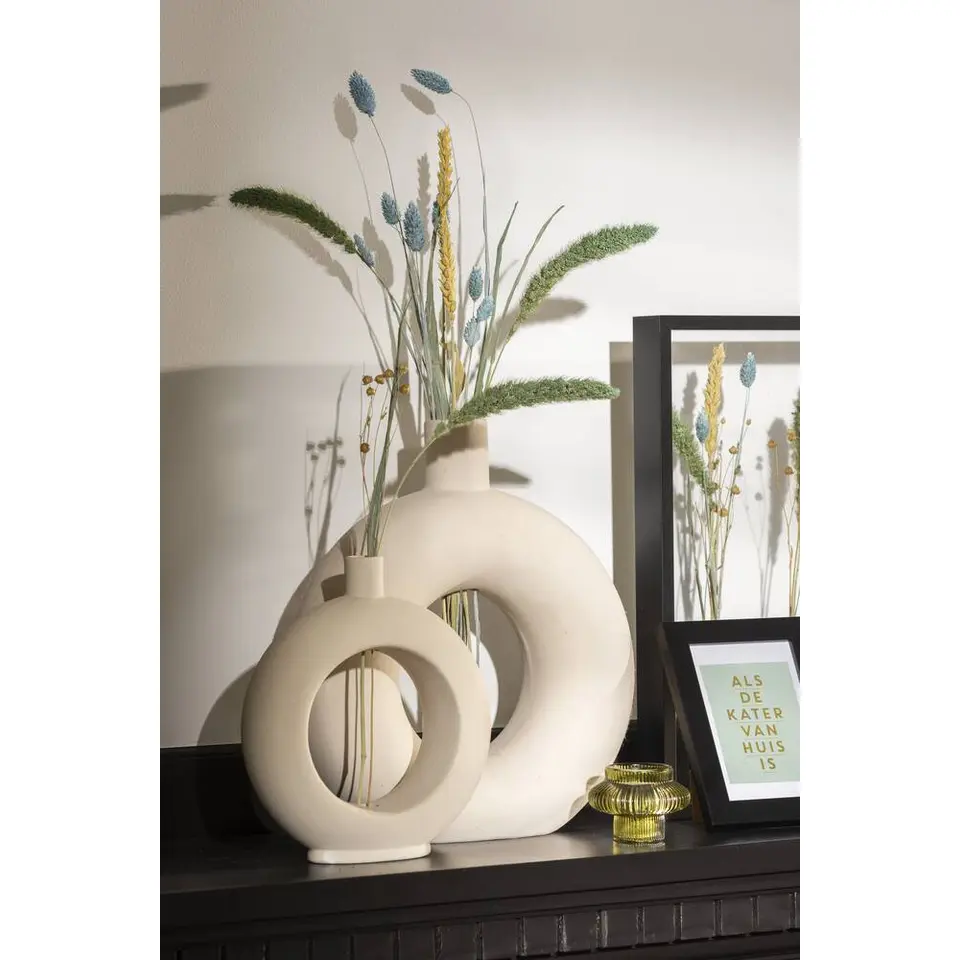 Vaas Lotus - off-white - keramiek - 22x20x6 cm