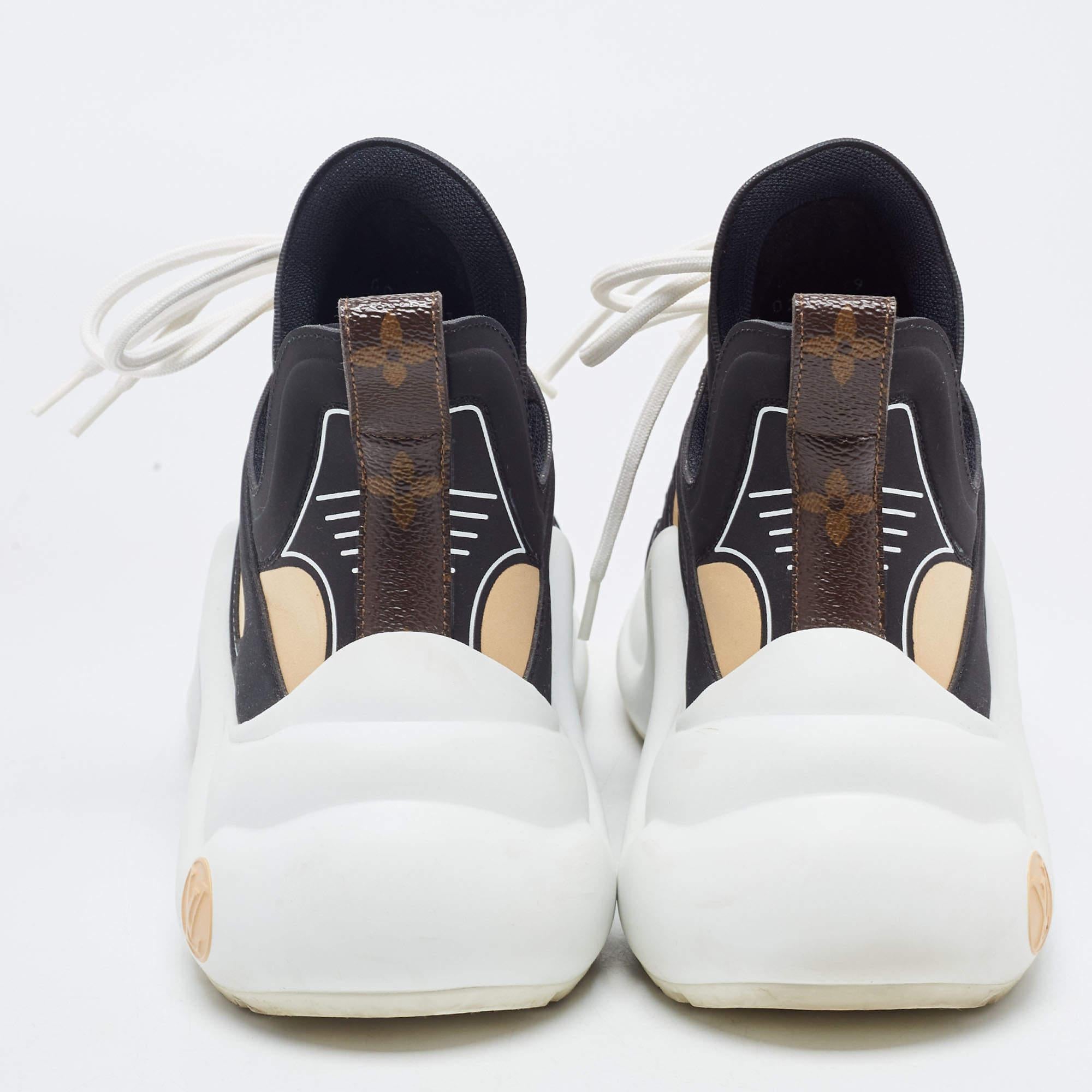 Louis Vuitton Brown/Black Nylon and Leather Archlight Sneakers
