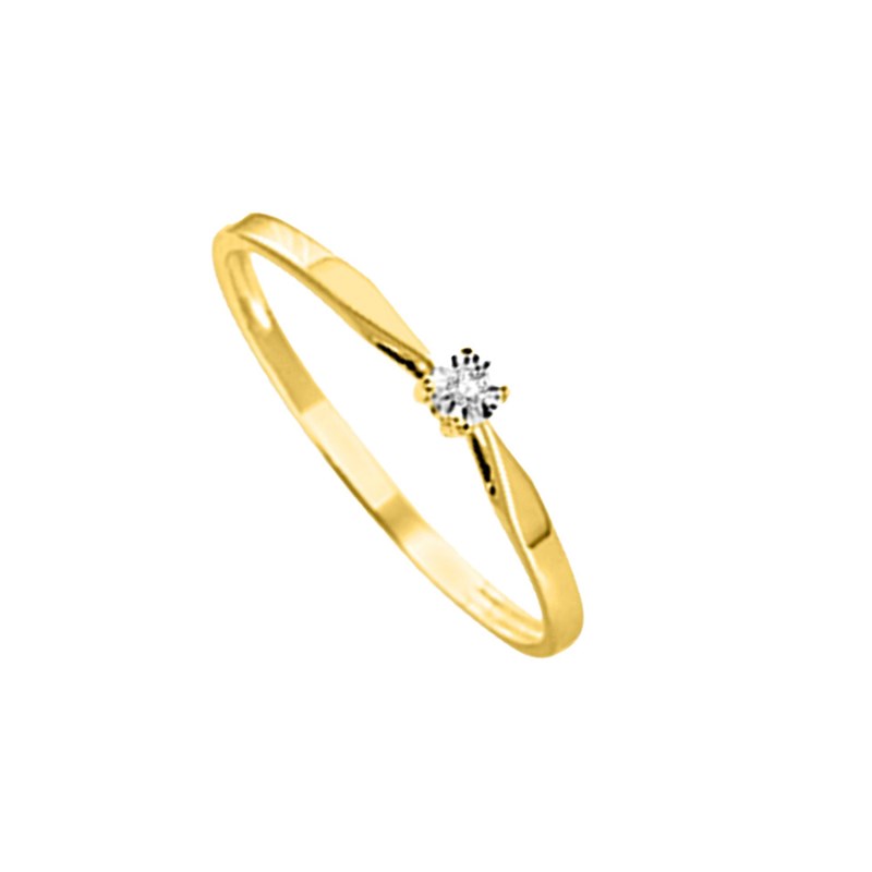 Bague Femme - Or 9 Carats - Diamant 0,006 Carats