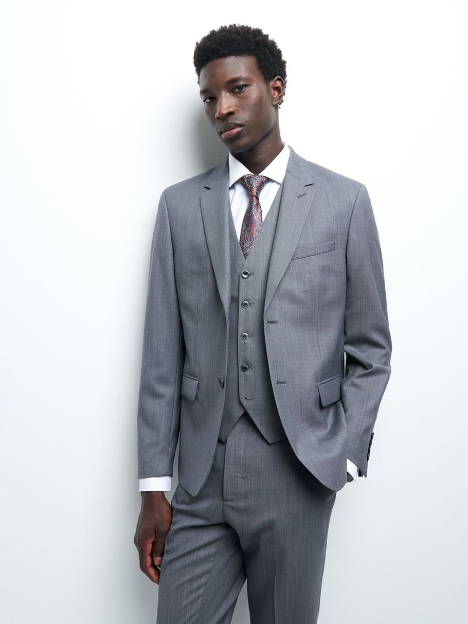 Veste coordonnable extra slim en laine