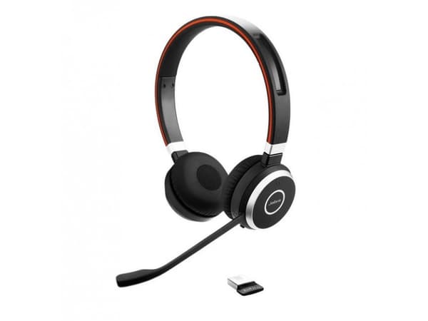 Jabra Evolve 65 TE Stereo - Hodesett - on-ear - Bluetooth - trådløs - USB-A via Bluetooth-adapter - lydisolerende - Certified for Microsoft Teams