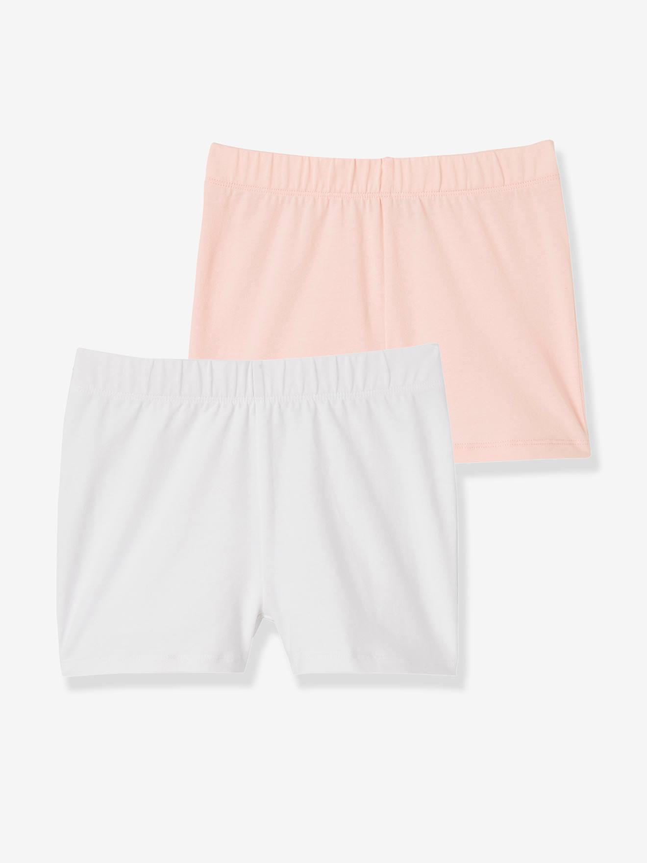 Conjunto de 2 calcinhas curtas para meninas, pretas escuras, bicolor/multicoloridas