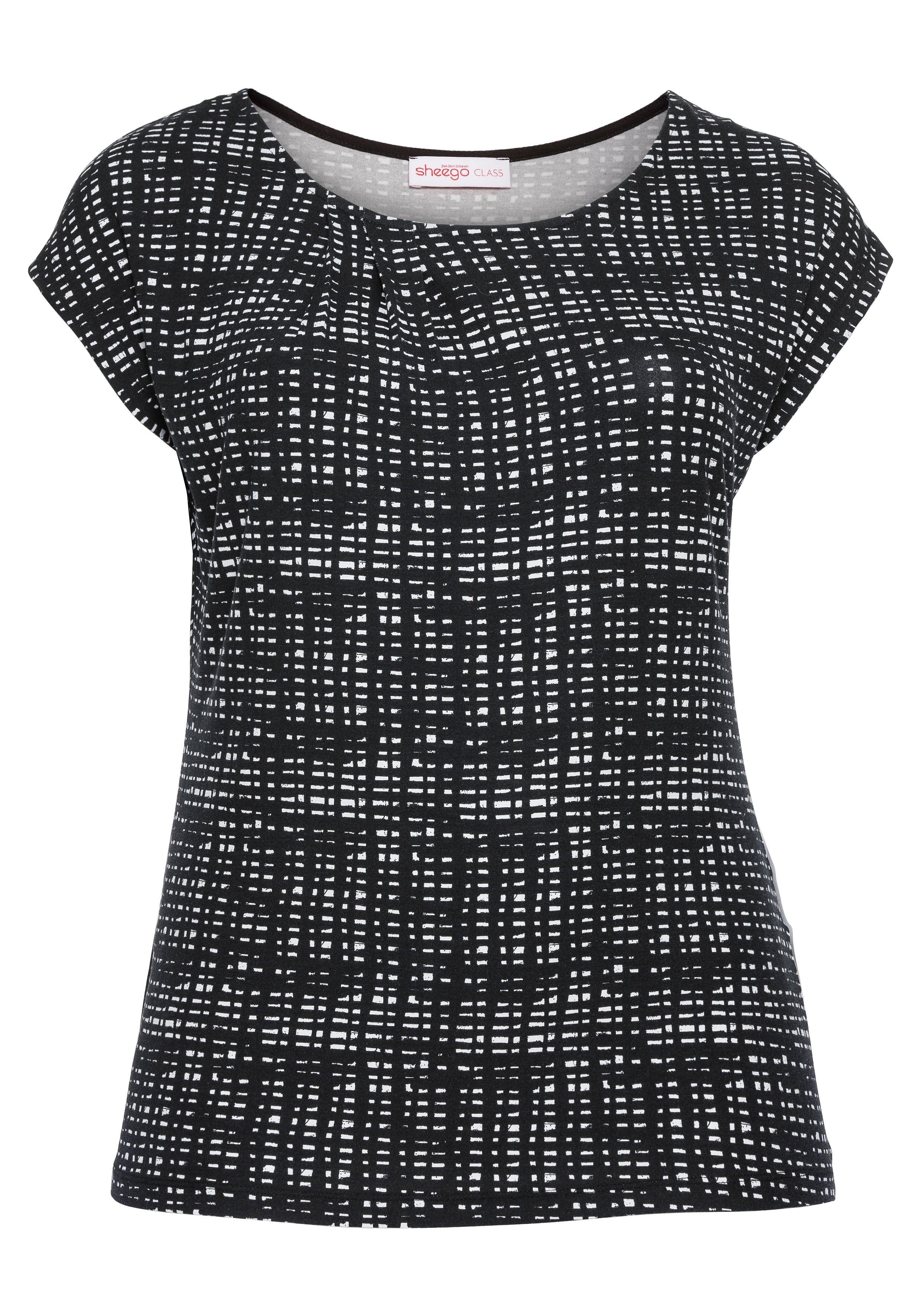 Shirt mit Alloverdruck und überschnittenem Arm