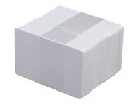 Evolis Classic Blank Cards - 30 mil - hvid - 100 kort Low Coercivity Magnetic Stripe PVC kort (pakke med 5) - for Evolis Dualys Basic, Dualys Mag ISO, Pebble Basic, Pebble Mag ISO, Tattoo 2, TATTOO2