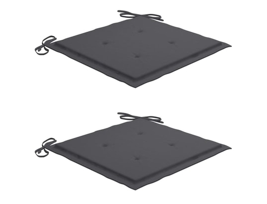 VIDAXL - Galette de chaise Coussins de chaise de jardin 2 pcs anthracite 40x40x4 cm tis...