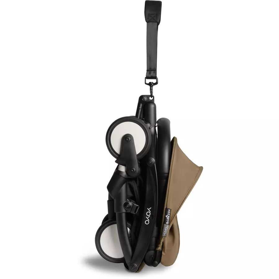 BABYZEN Kinderwagen YOYO2 6+ Black mit Textilset Toffee und Backpack YOYO Black