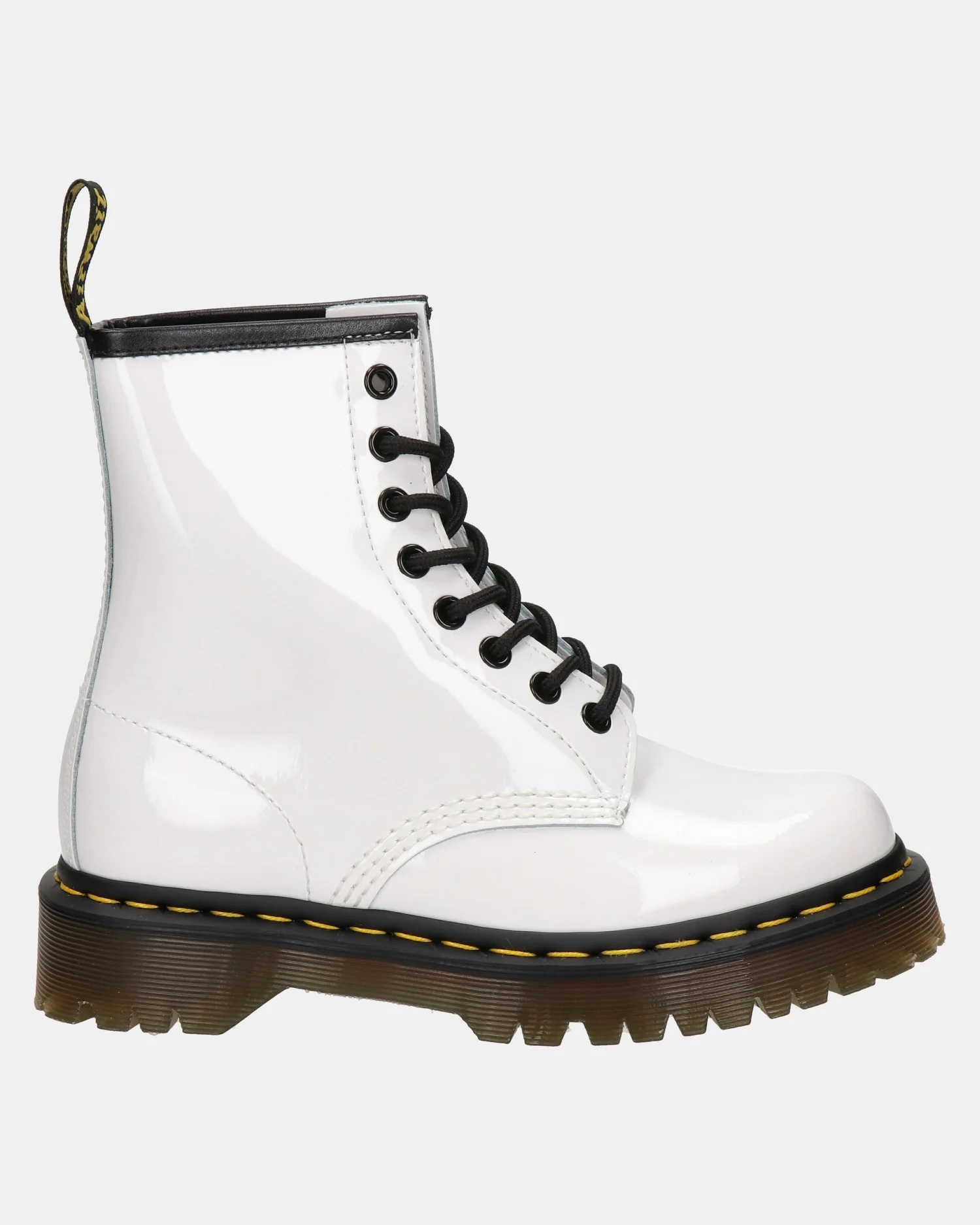 Dr. Martens 1460 Patent Lamper Veterboots  - wit