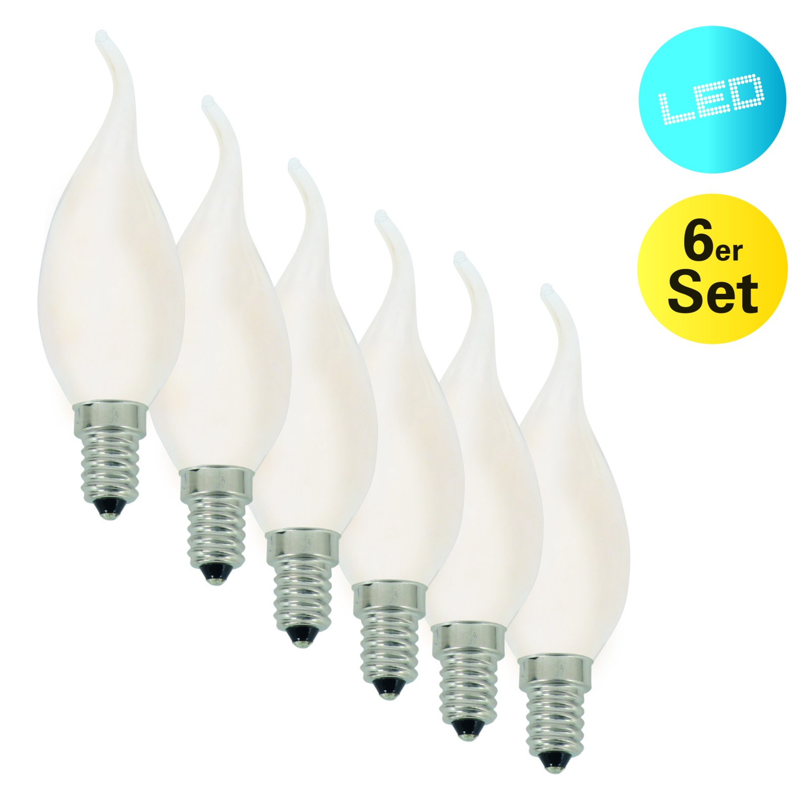 6er-Set LED-Leuchtmittel E14 - 4W - warmweiß