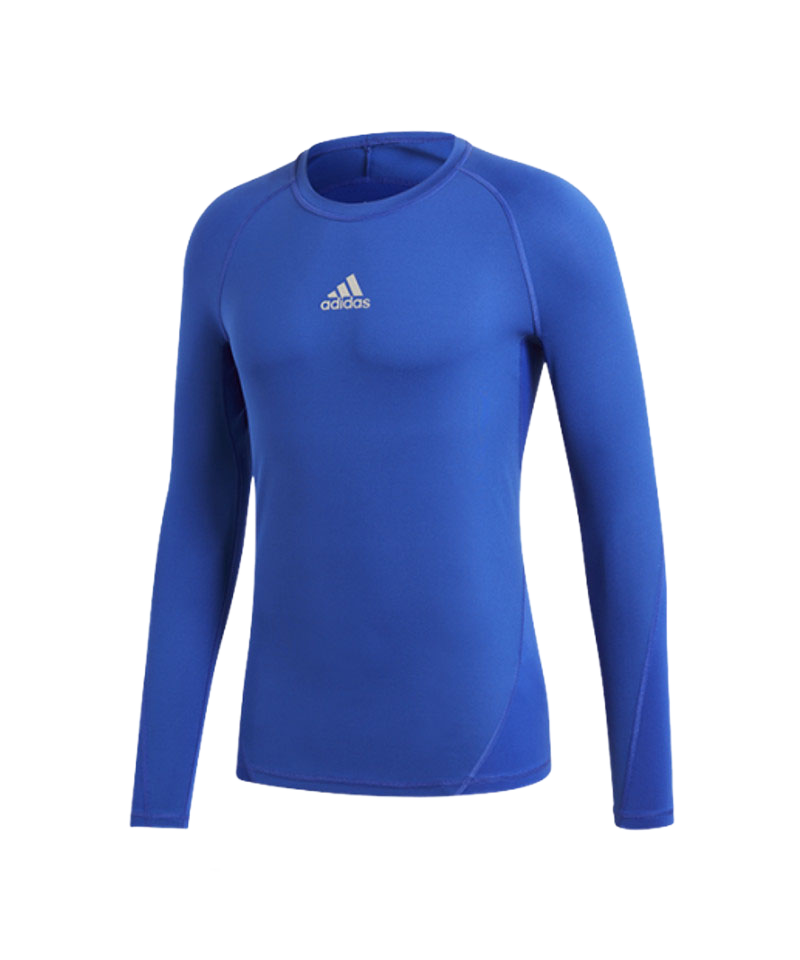 adidas Alphaskin Shirt langarm Kids Blau