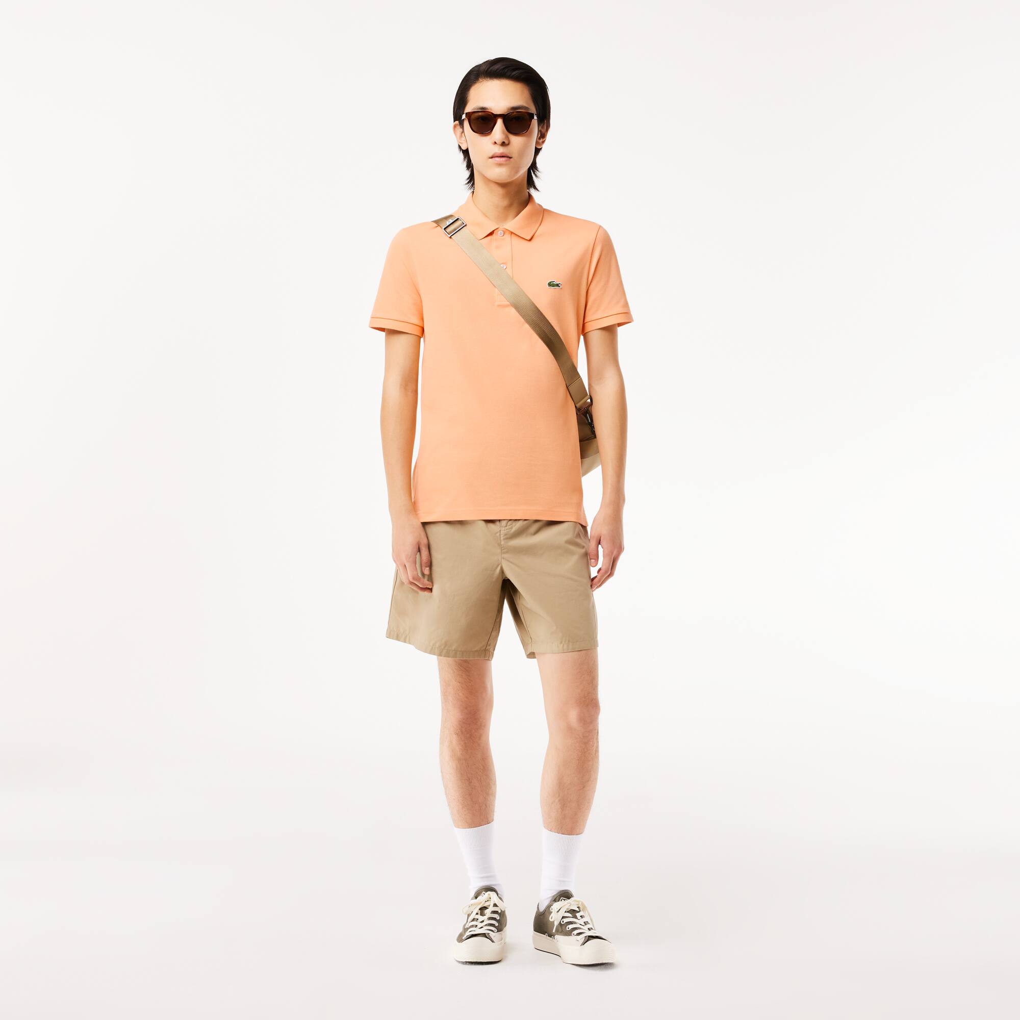 Original L.12.12 Poloshirt aus Petit Piqué Kurze Ärmel - Orange - Lacoste - Herren