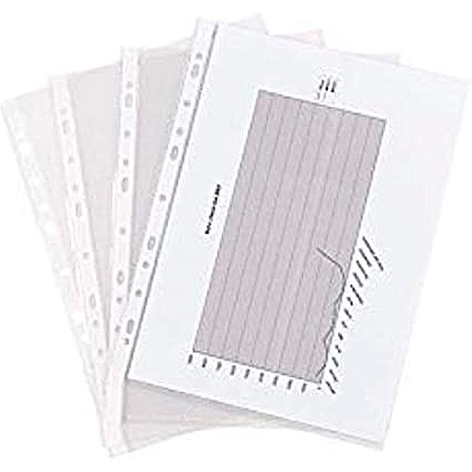 Pochettes perforées Esselte A4 polypropylène grainé 5/100e - Boîte de 100