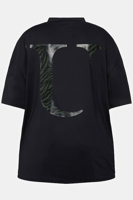 Oversize-Shirt, Statement-Print, U Rückenprint, Rundhals, Halbarm