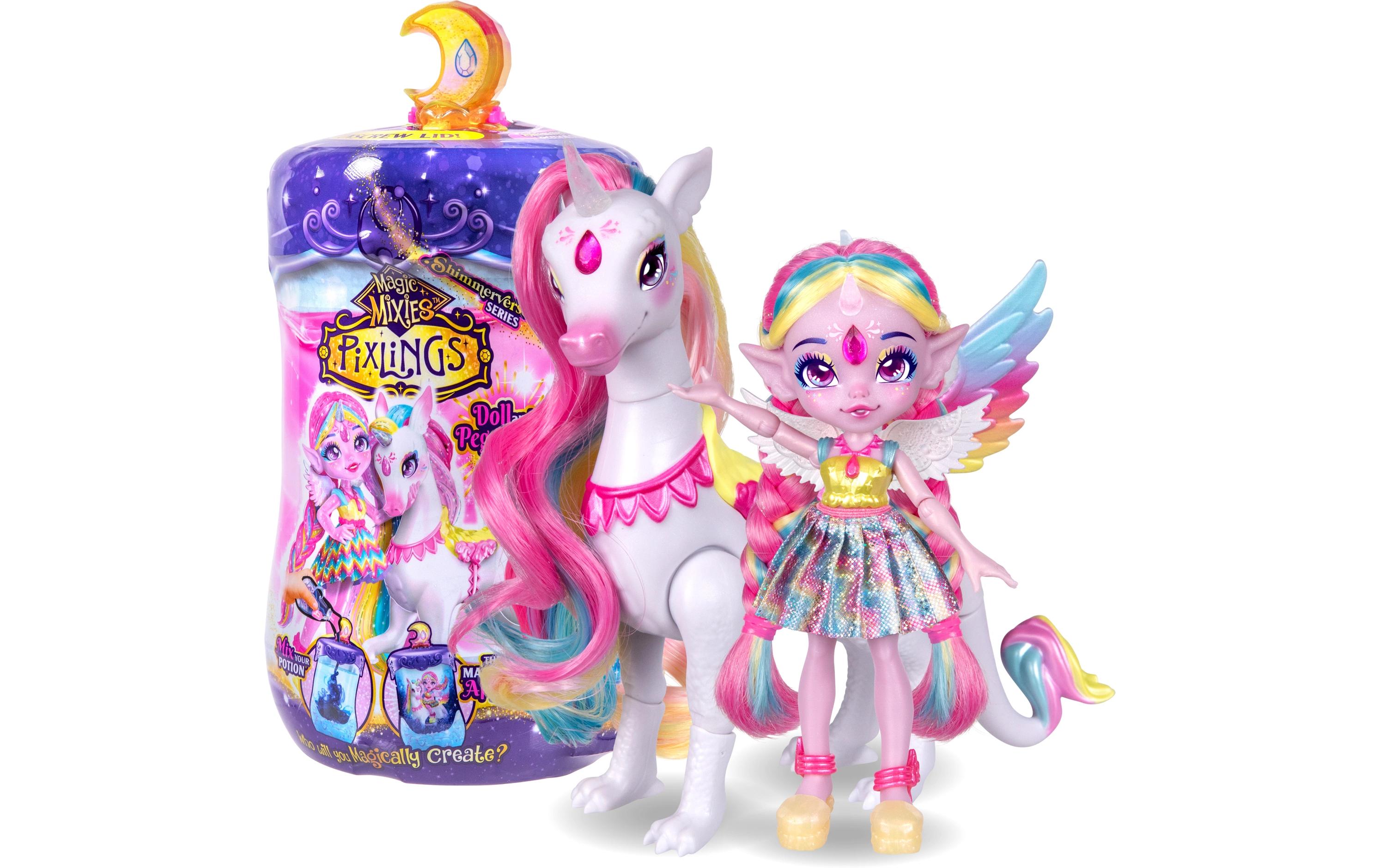 Magic Mixies Pixlings S2 UniaBezaubernde Pixling-Puppe Unia mit ihrem Pegacorn