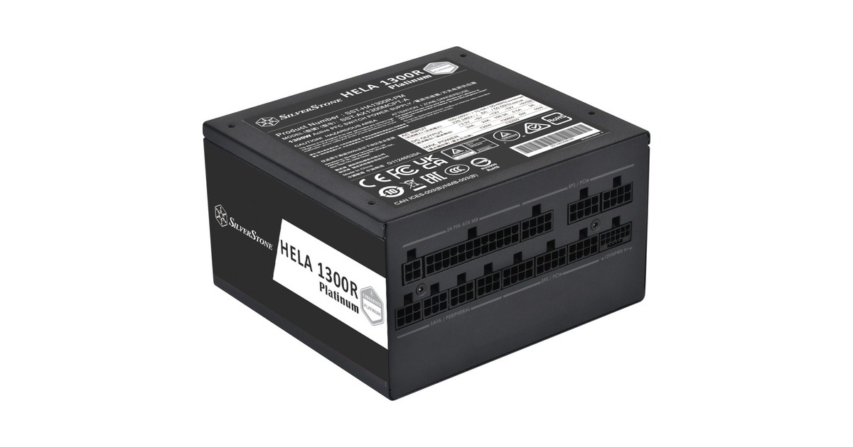 SilverStoneHELA 1300R Platinum, modulaire 1300 watt voeding   (Zwart, 8x PCIe)