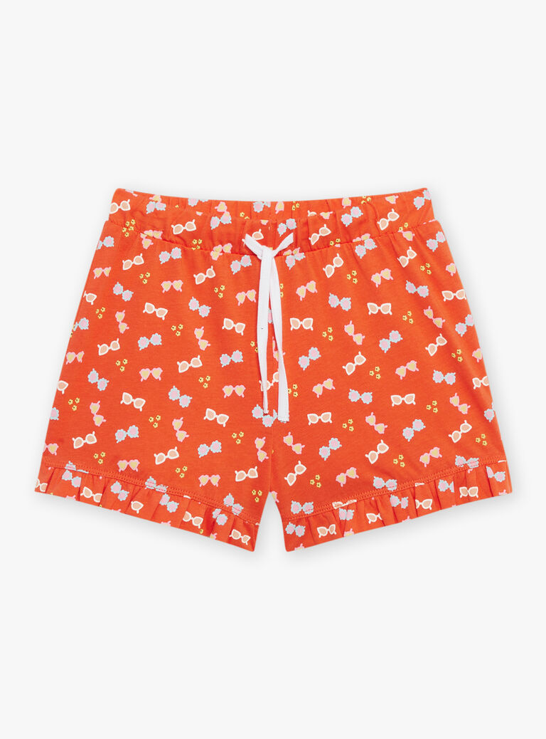 Débardeur et short blanc et orange en jersey
