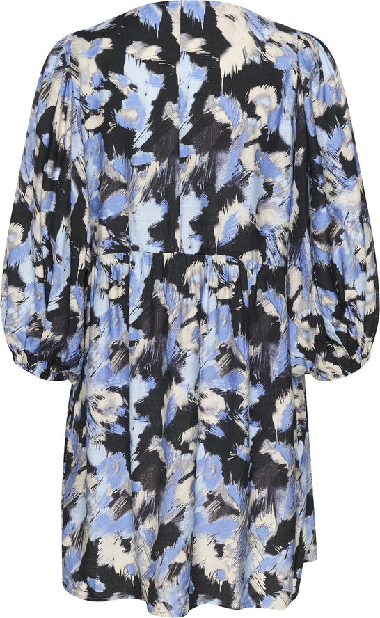 Kaffe KAvictoria Tunic Black/blue graphic strokes