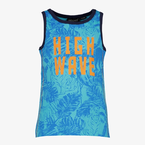 TwoDay jongens singlet blauw met print