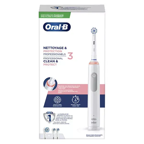 Escova de dentes elétrica Oral-B Clean Pro3: Limpeza e proteção profissionais