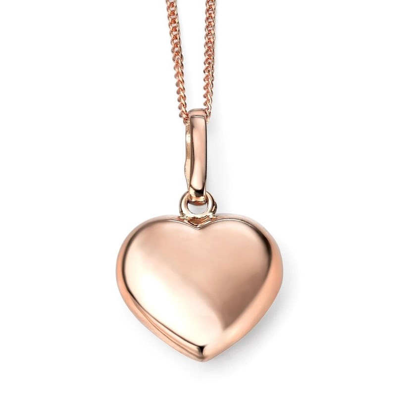 Collier coeur en Or rose 375/1000