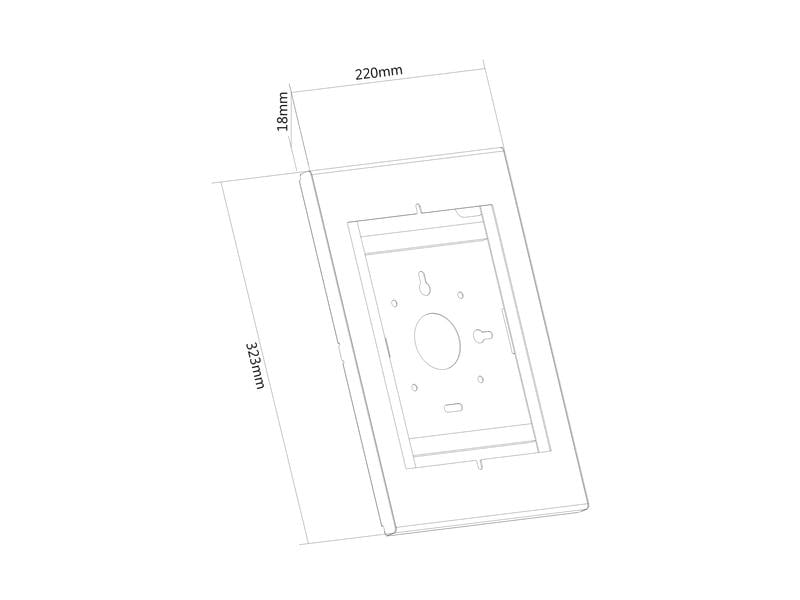 PureMounts Gehäuse PDS-5901 PureMounts DS, Weiss Abschliessbares Tabletgehäuse für Apple / Samsung, Weiss