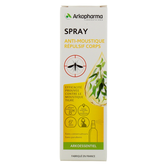 Arkopharma spray anti moustiques corps - Zones tempérées et tropicales