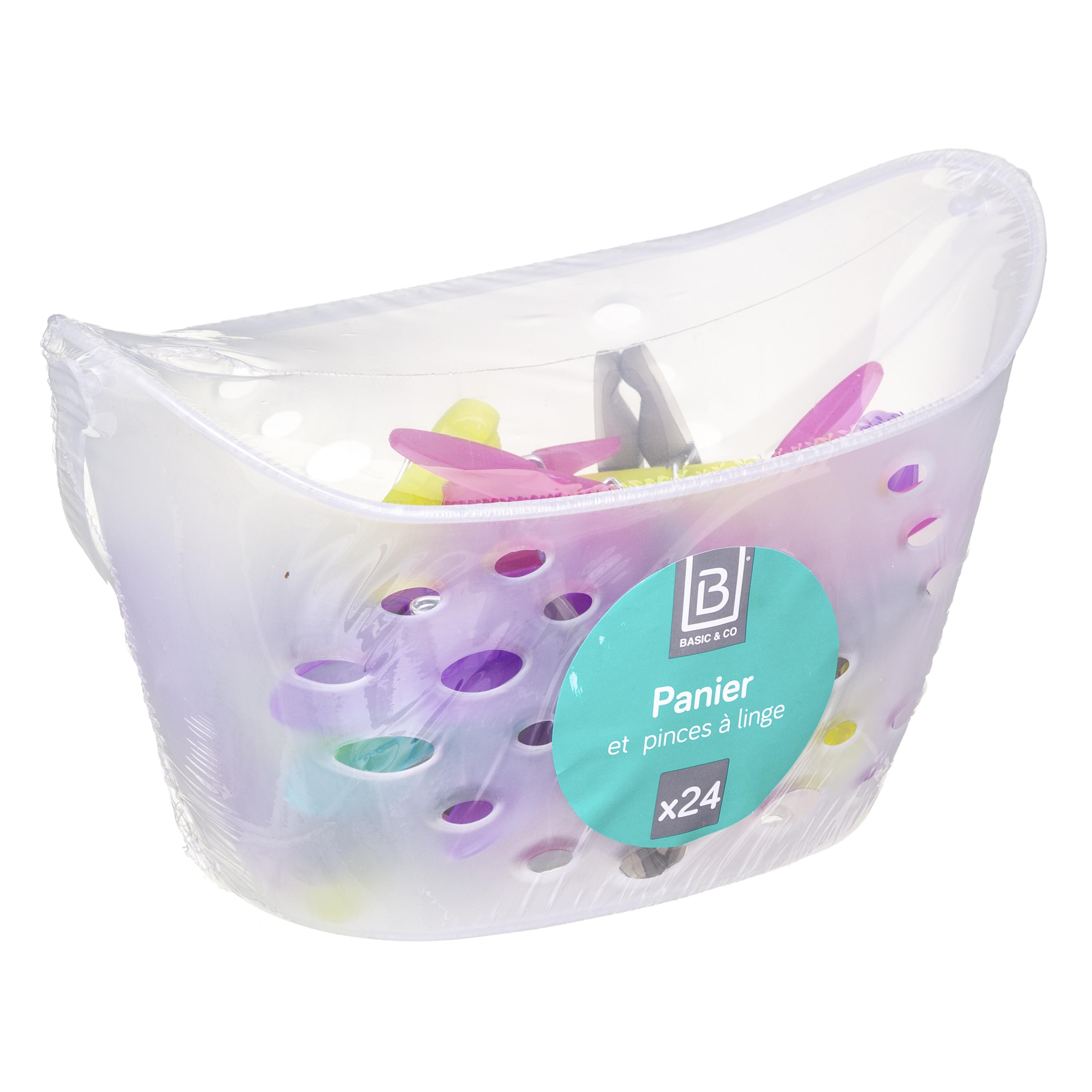 PANIER 24 PINCES A LINGE TRANSLUCIDE