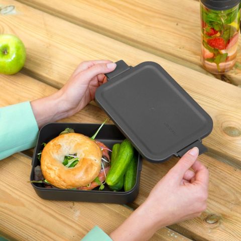 Make & Take Lunchbox, large, kunststof - Dark Grey