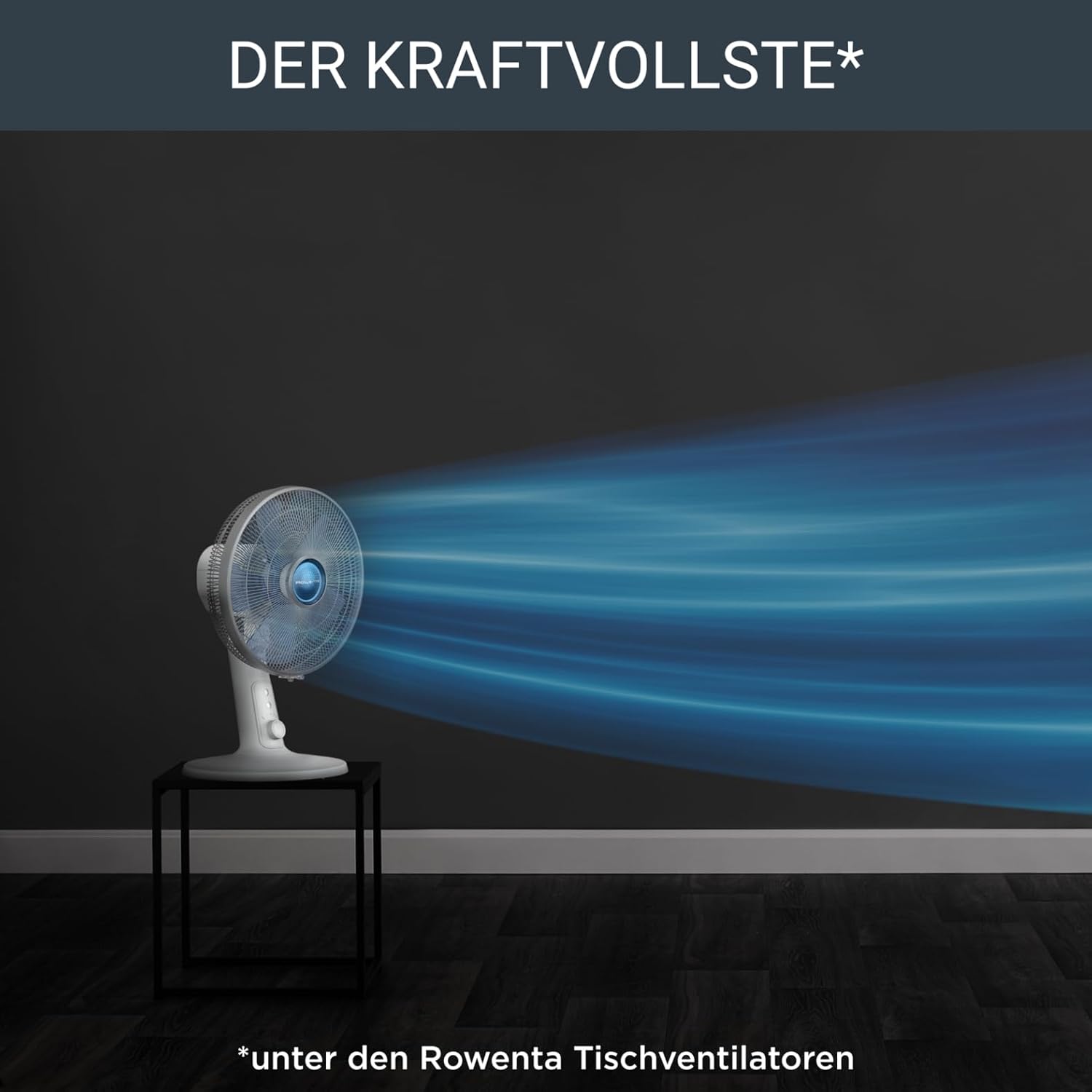 Rowenta Turbo Silence Extreme+ Tischventilator leise, leistungsstark, 4 Geschwindigkeiten, 45 m3/Mi, 38 dB(A),Stille-Nacht-Modus, Turbo Boost, Automatische Oszillation, weiß, VU2730