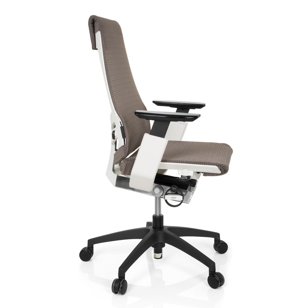 Profi Bürostuhl GENIDIA SMART WHITE Netzstoff mit Armlehnen hjh OFFICE