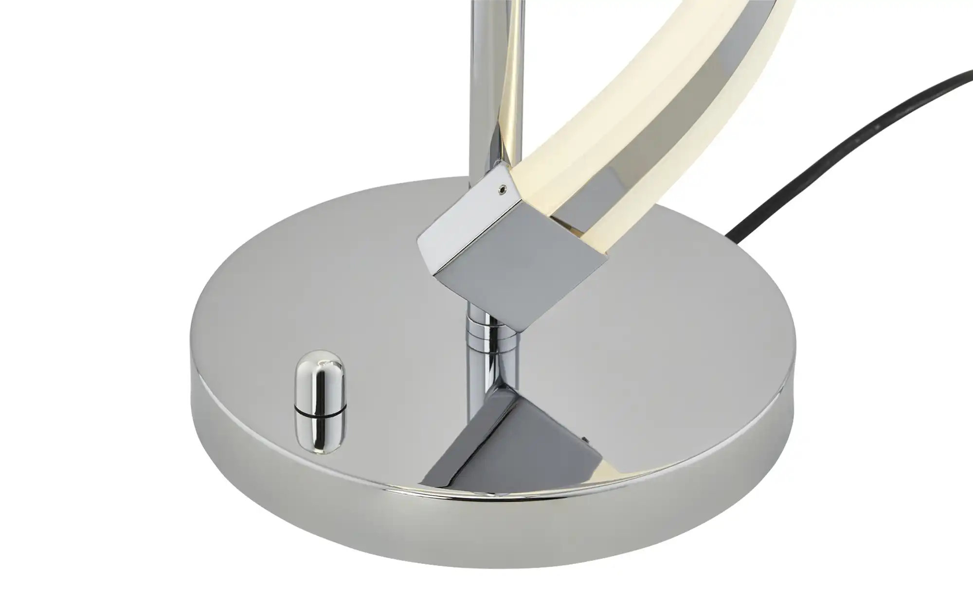 Trio LED-Tischleuchte, chrom, Acryl geschwungen
