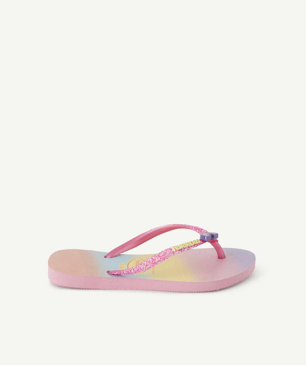 HAVAIANASTONGS SLIM FILLE MULTICOLORES ET À PAILLETTES ROSES