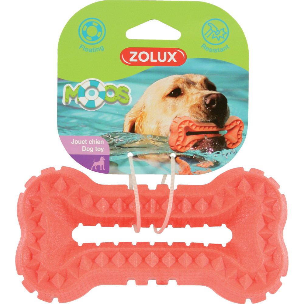 Jouet os moos tpr flottant 16 cm x 3 cm pour chien