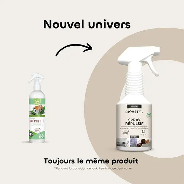 Biovetol - Spray Répulsif Chien & Chat Bio - 500ml