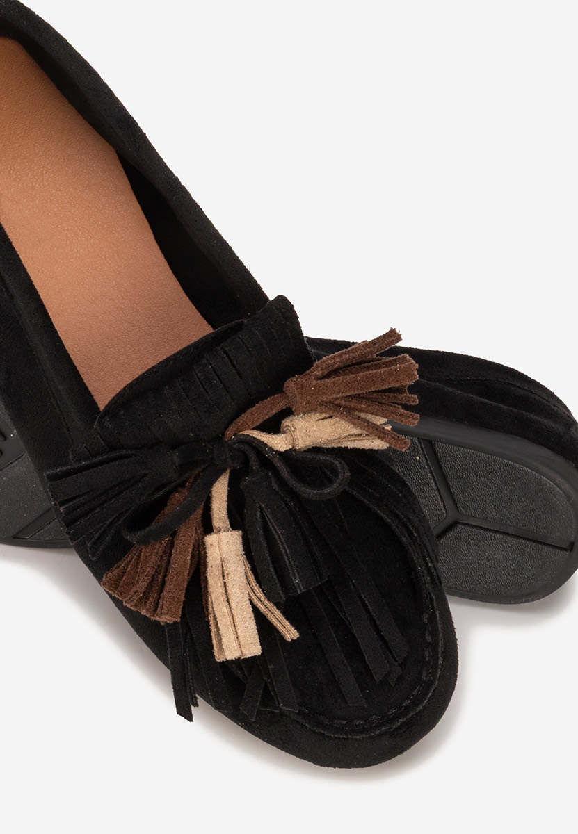 Mocassins femme noirs Sedania