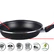 Batterie de cuisine 7 pièces Jeu 3 poêles 18-20-24 cm induction antiad