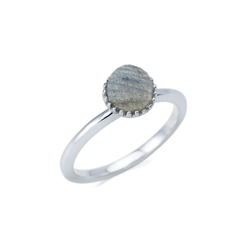 Bague Labradorite argent rhodie