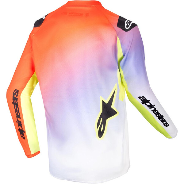 Alpinestars - Maillot enfant Youth Racer Lucent Blanc / Rouge fluo / Jaune fluo