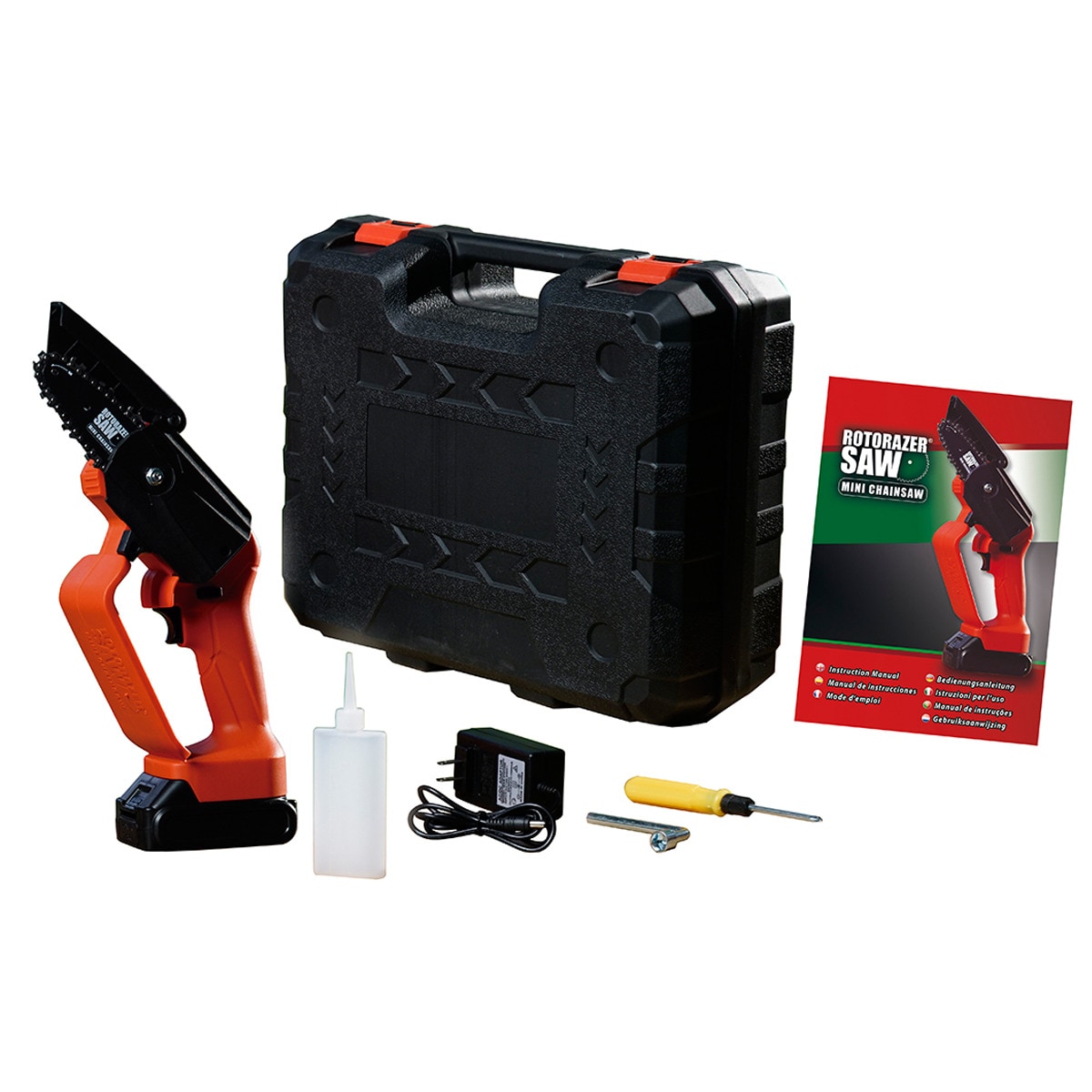 Best Direct® Mini Akku Kettensäge - Handkettensäge Rotorazer Mini Chainsaw