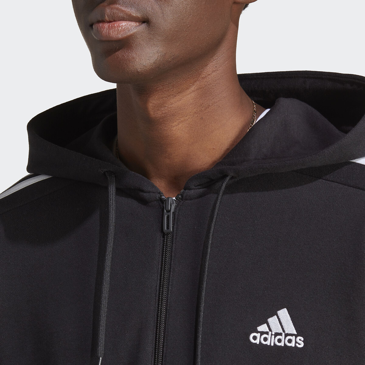 ADIDAS ROUPAS ESPORTIVAS<br>Moletom com zíper, 3 listras Essenciais