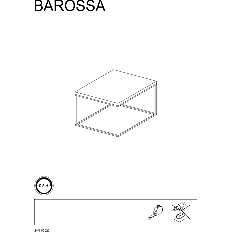 Barossa sofabord - sort