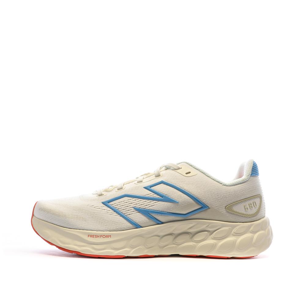 New Balance Chaussures de Running Écru/Bleu Femme New Balance 680