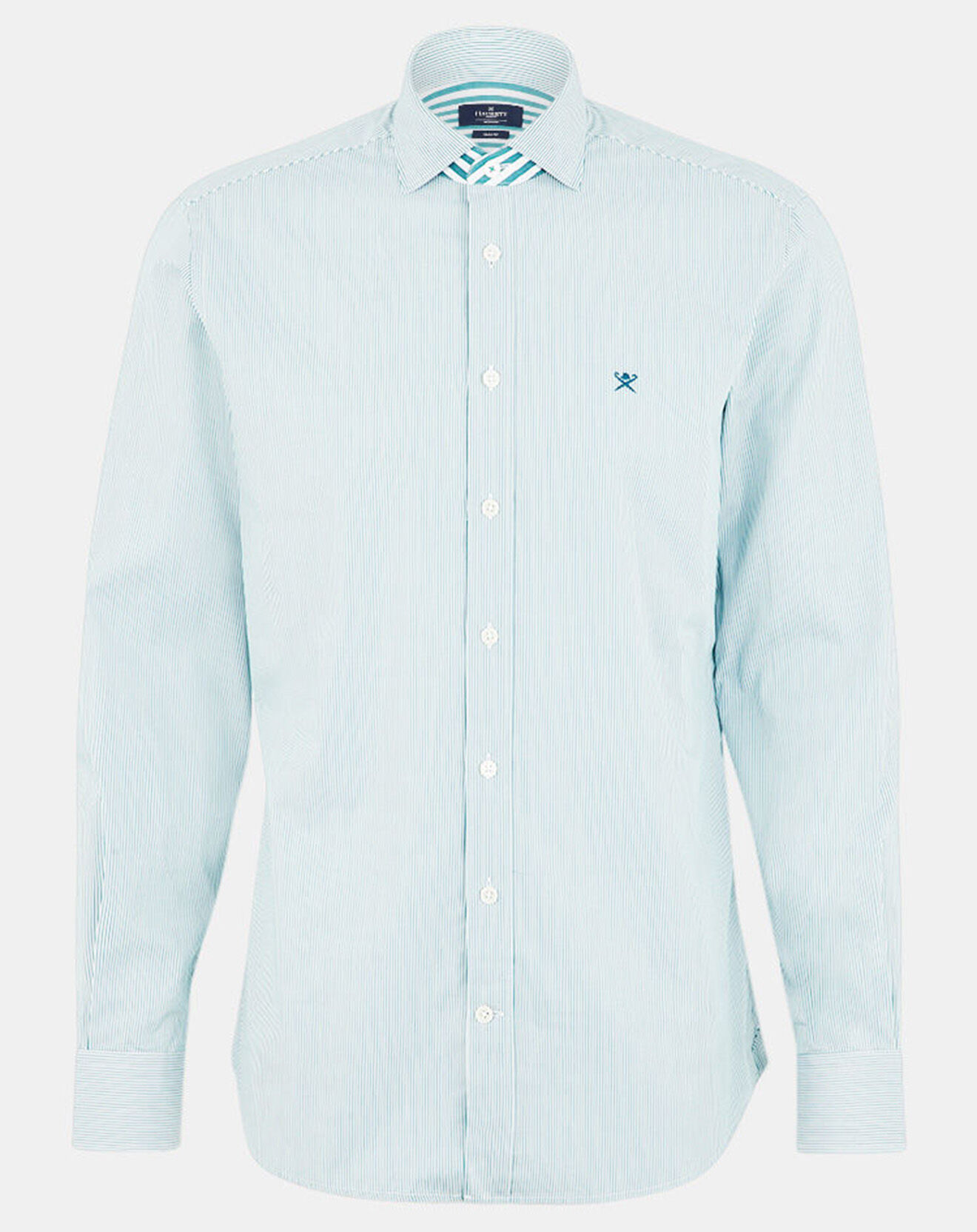 Hackett London Chemise Slim Fit Milleraies vertes