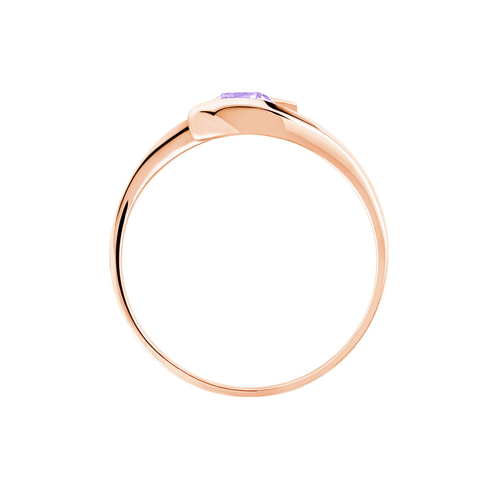 Bague Tiphaine Or Rose Amethyste