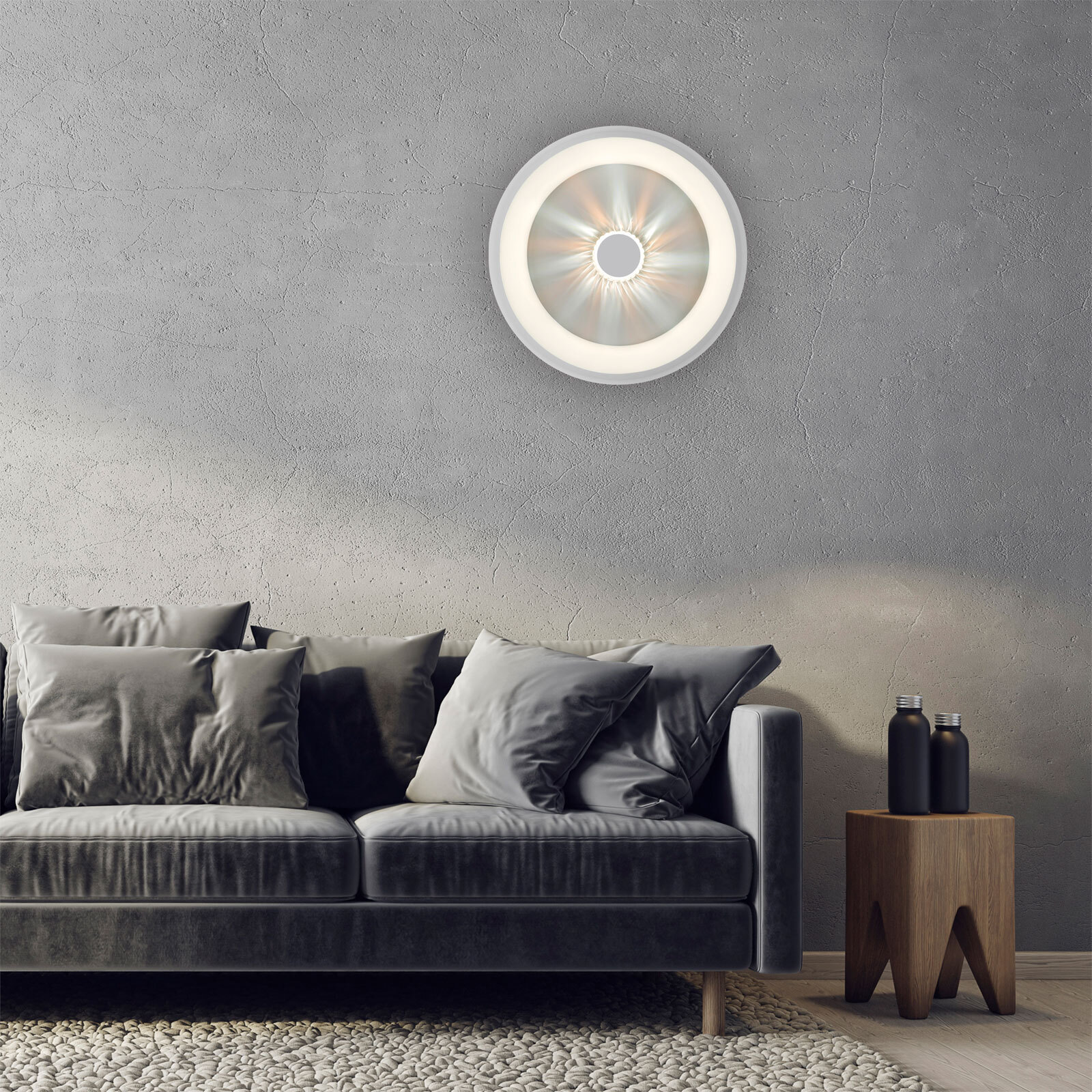 JUST LIGHT LED Deckenlampe VERTIGO 46 cm weiß