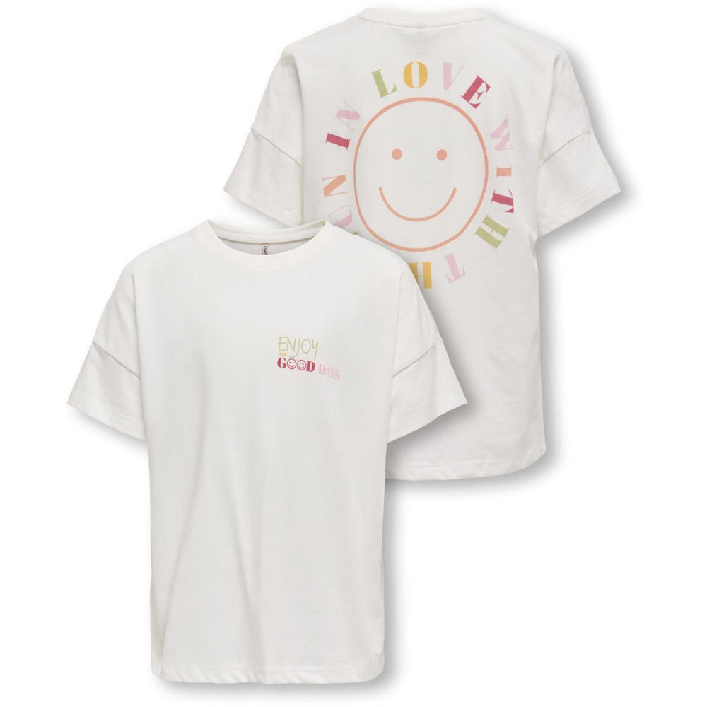 Køb kids ONLY Cloud Dancer Sun Lia Life Oversize Printed T-Shirt
