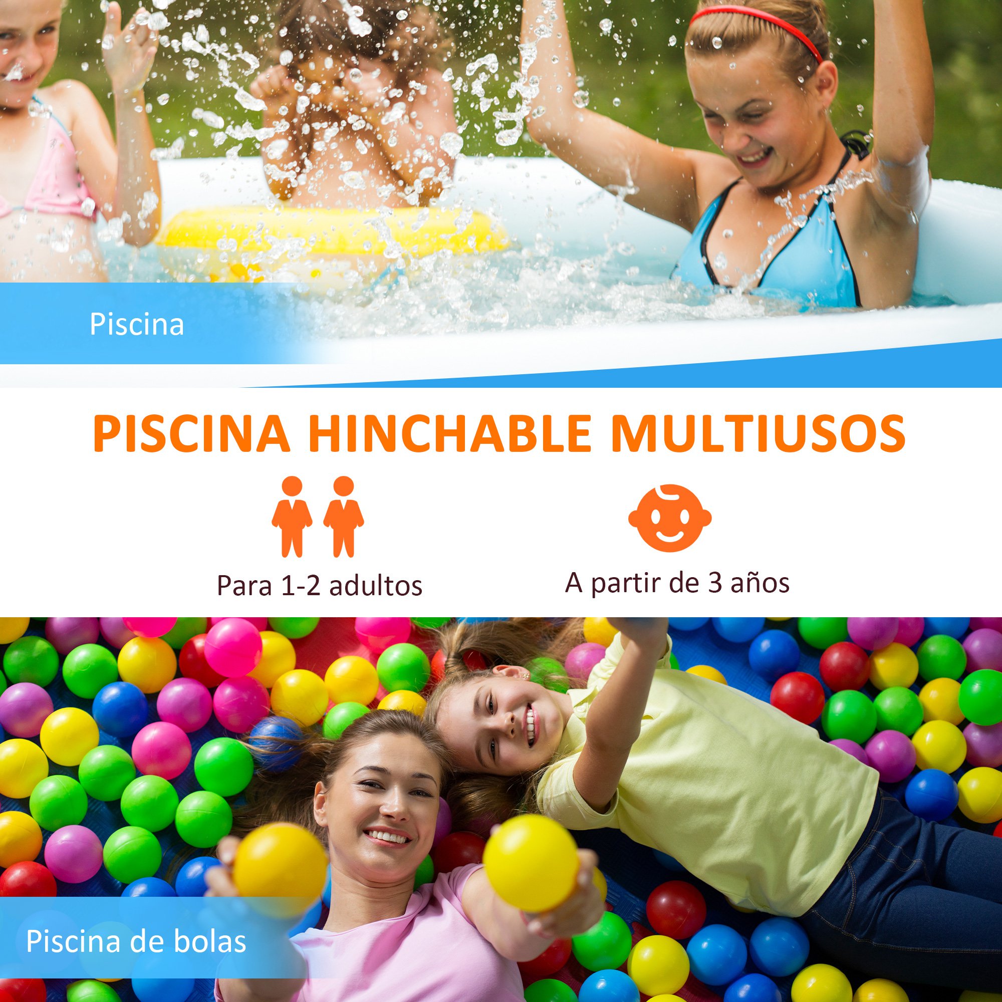 Piscina inflável Outsunny 848-038