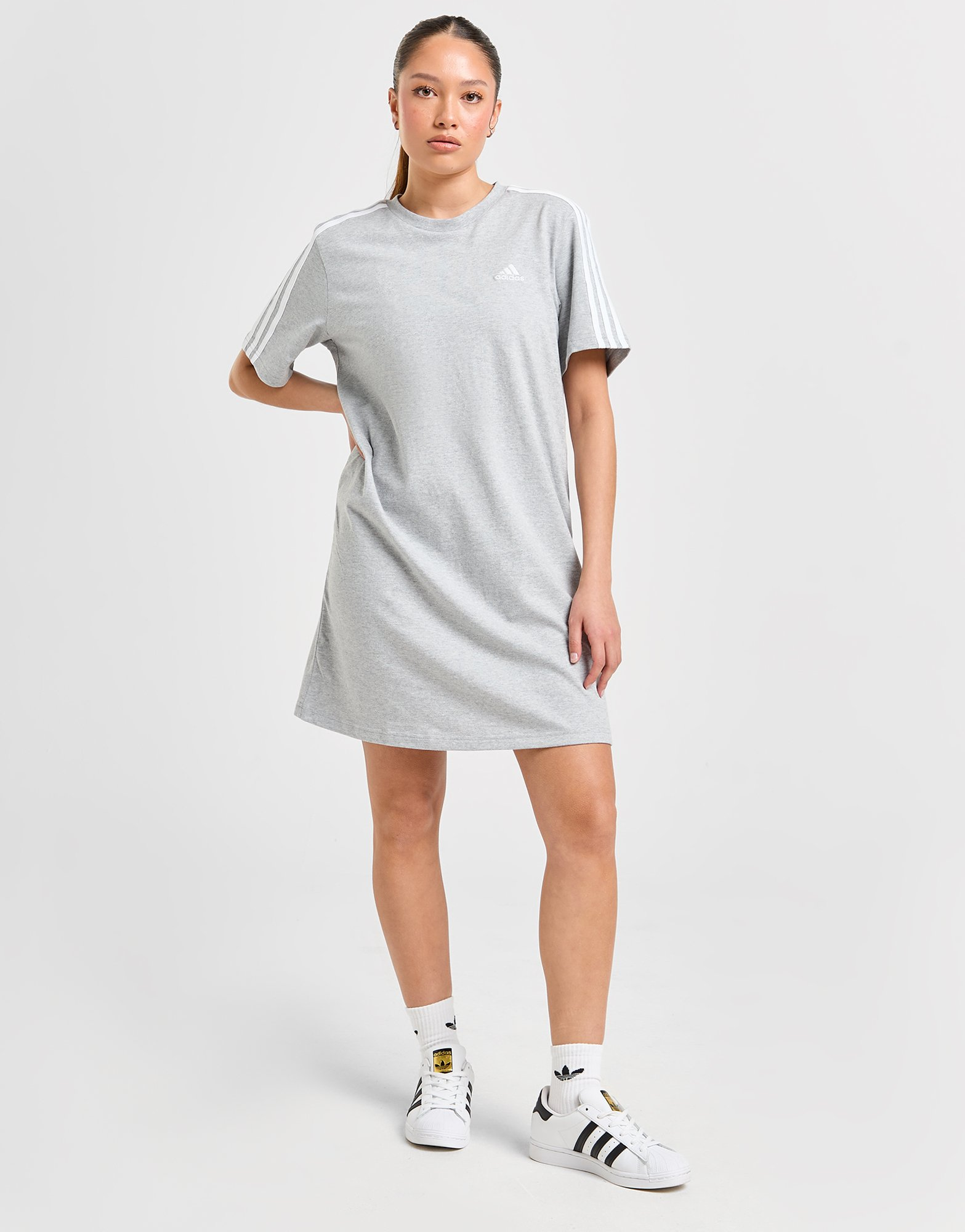 adidas Robe t-shirt en jersey coupe boyfriend Essentials 3-Stripes