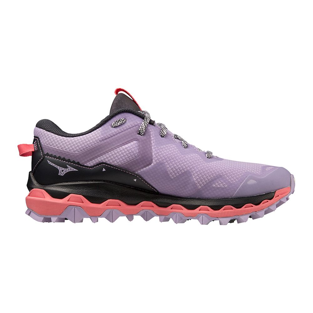 Mizuno WAVE MUJIN 9 - Chaussures trail Femme pastellilac/white/suncoral