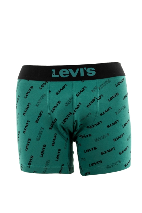 Calecons et slips levi's® logo aop boxer brief organi 007 green combo