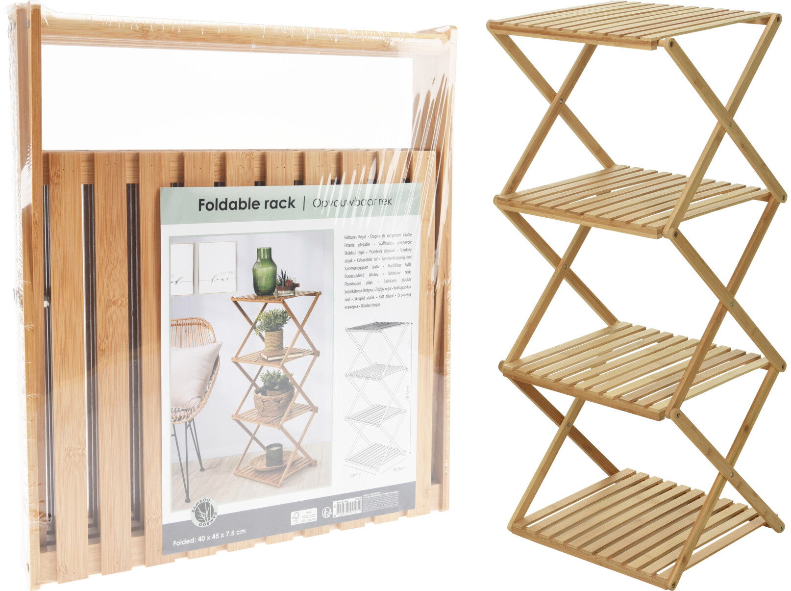 ESTANTE EM BAMBU 40X33.5X93.5CM